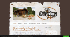 Desktop Screenshot of buergerbergalm.at