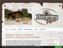 Tablet Screenshot of buergerbergalm.at